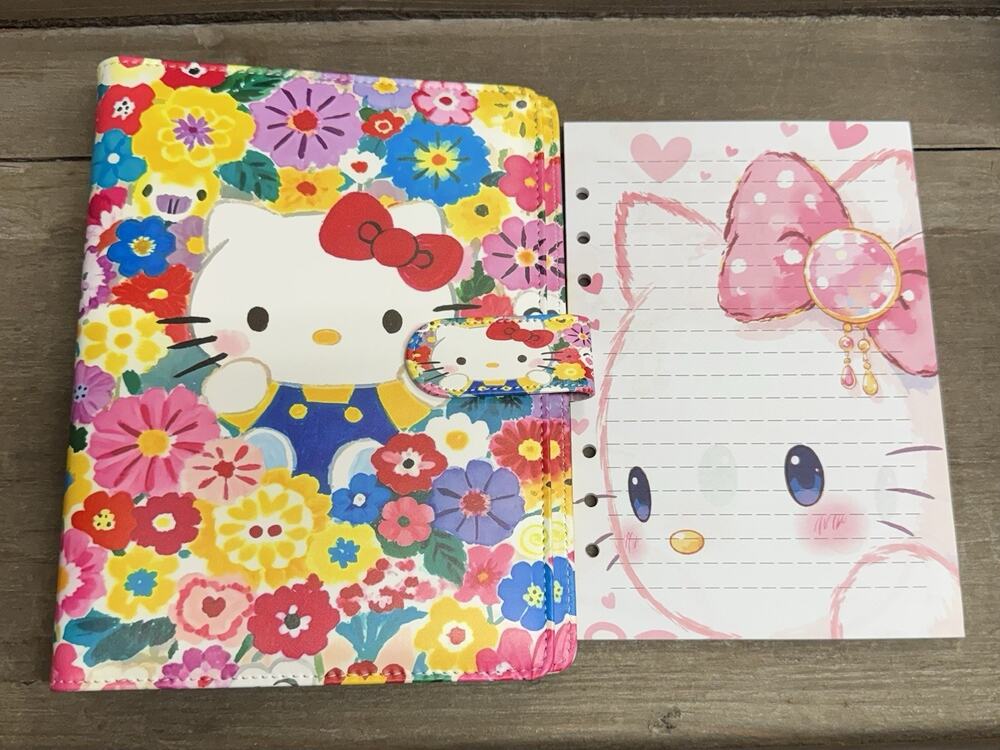 Hello Kitty A5 Binder with matching printed paper